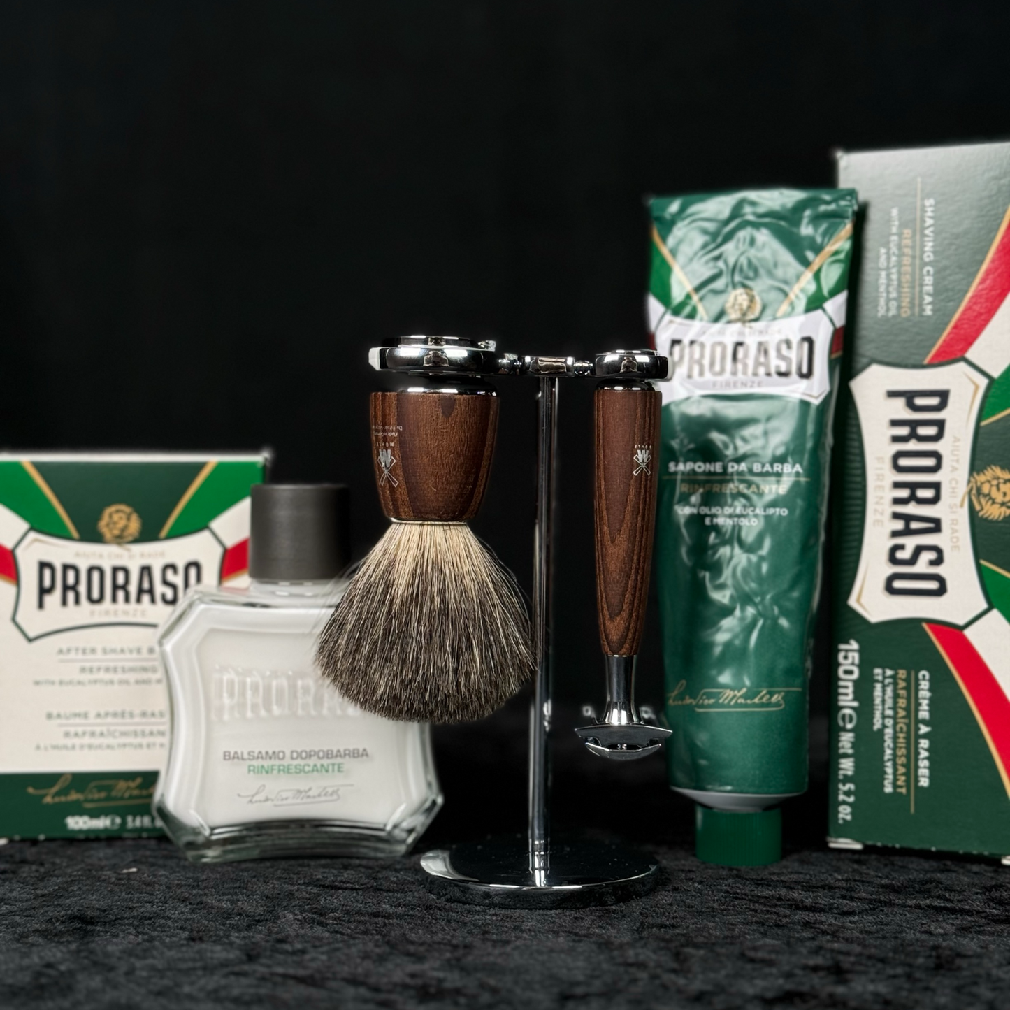 Startsett til tradisjonell barbering - Rytmo - 3 deler